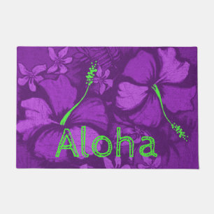 Paillasson Kahala Hibiscus Hawaiian Lava Rock Aloha Violet