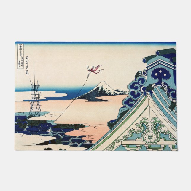 Paillasson Katsushika Hokusai - Asakusa Honganji temple, Edo (Devant)