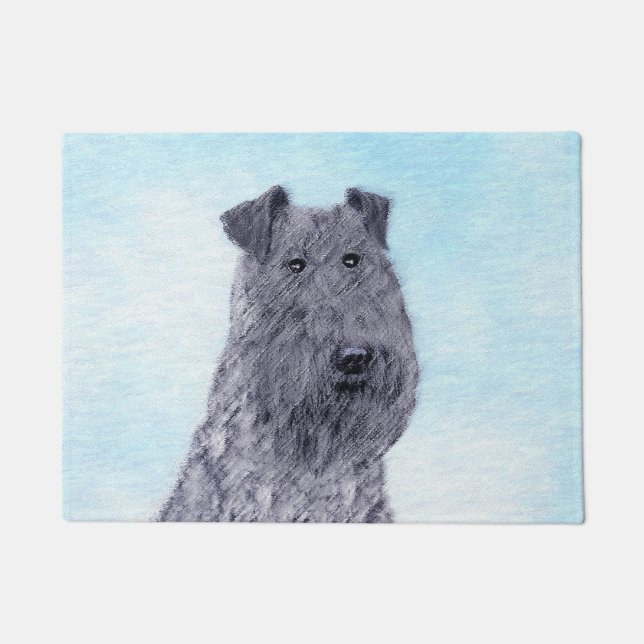 Paillasson Kerry Blue Terrier peinture mignonne Chien d'origi (Devant)