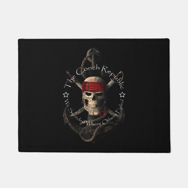 Paillasson Key West Conch République Nous Avons Secouru Là Où (Devant)