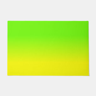 Paillasson La couleur jaune verte et au néon au néon d'ombre