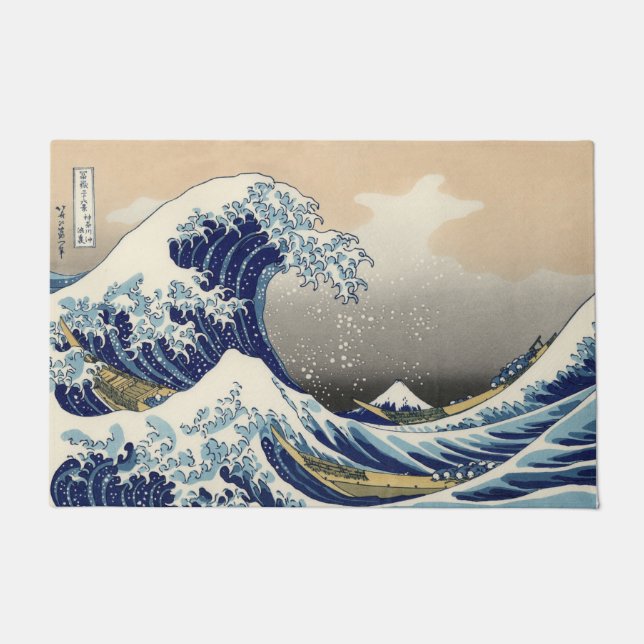 Paillasson La Grande Vague au large de Kanagawa Hokusai (Devant)