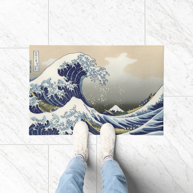 Paillasson La Grande Vague au large de Kanagawa Katsushika Ho (Intérieur)