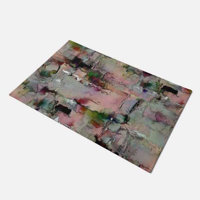 Paillasson La roche colorée prédominait le gris saumon à vert (Incliné)