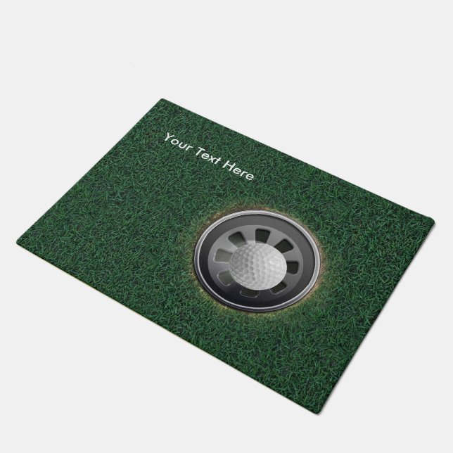 Paillasson La tasse, la boule et l'herbe de golf (Incliné)