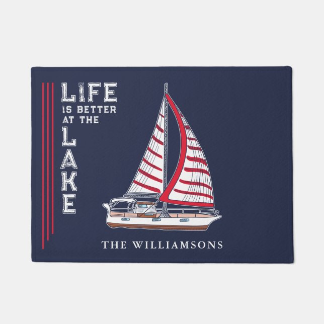 Paillasson La vie bleue de la Marine est meilleure au lac Nau (Devant)