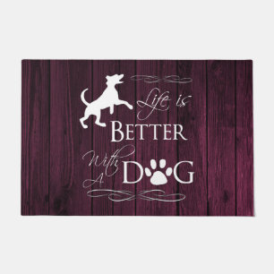 Paillasson La vie est meilleure avec un chat Dog Door Mat - M