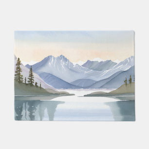 Paillasson Lac Tahoe Paysage de montagne à l'aquarelle