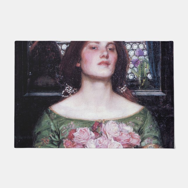 Paillasson Lady and Roses, John William Waterhouse (Devant)