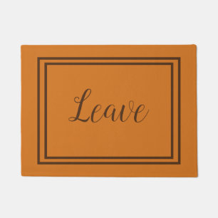Paillasson Laisser élégant script orange et Brown