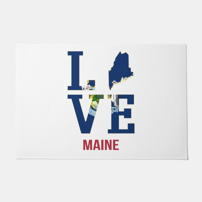 Paillasson L'amour de l'État du Maine aux États-Unis (Devant)