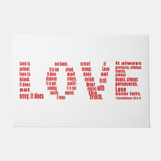 Paillasson L'amour est... 1 Corinthiens 13:4-8 Verse de la Bi