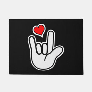 Paillasson Langue des signes I Love You Sign