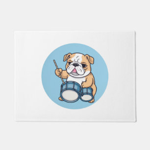 Paillasson Le Bulldog qui Tambourine Rythmes et Bulldog Groov