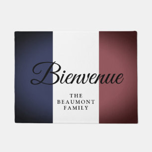 Paillasson Le drapeau français Vintage accueil personnalisé