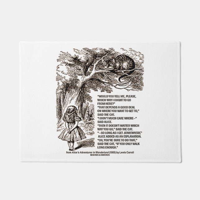 Paillasson Le pays des merveilles qui manière je dois aller (Devant)