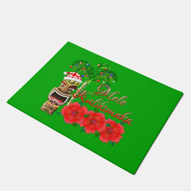 Paillasson Le Père Noël Tiki Mele Kalikimaka (Incliné)
