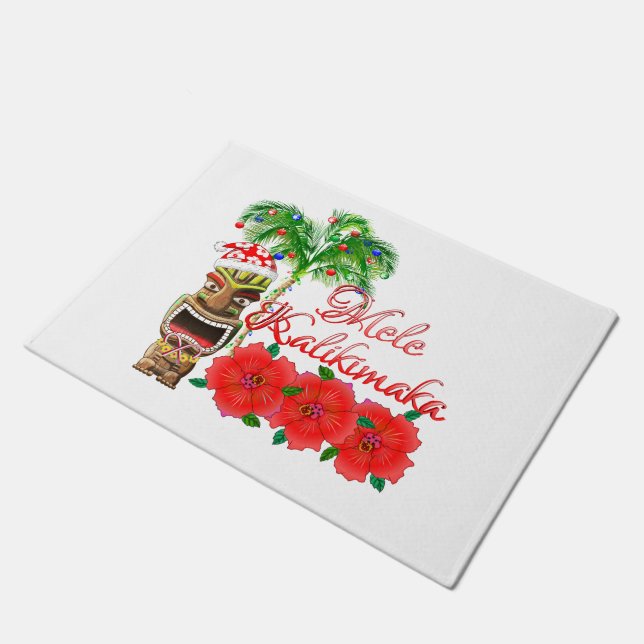 Paillasson Le père noël Tiki Mele Kalikimaka (Incliné)