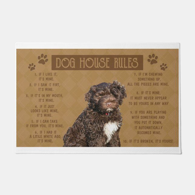 Paillasson Le Portugais Water Dog House Règne, S'Il Est Rompu (Devant)
