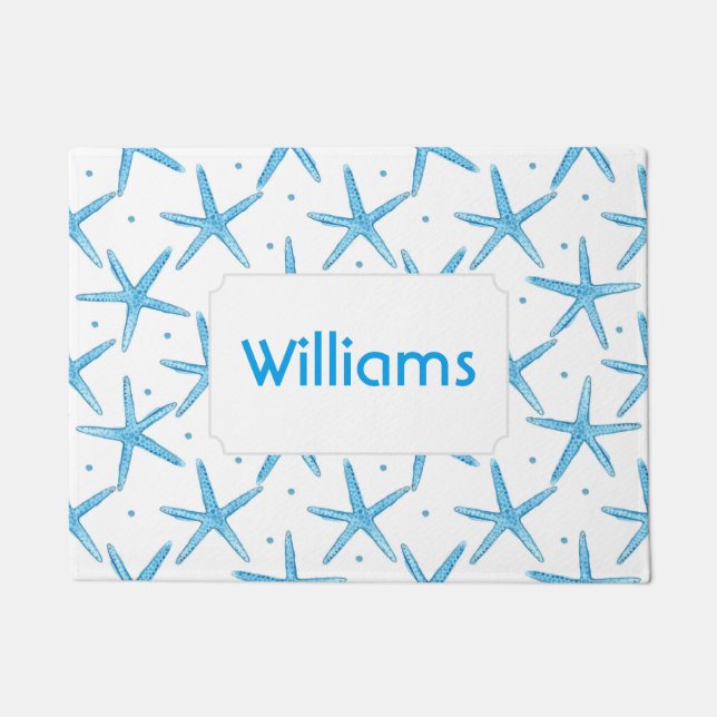 Paillasson Le profil sous convention astérisque bleu de mer (Devant)