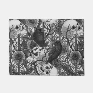 Paillasson Le secret de Raven. Illustration gothique sombre e