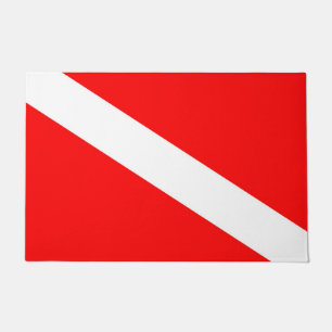 Paillasson le symbole diagonal rouge de la plongée sous-mari