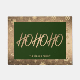 Paillasson L'élégance moderne Gold & Green Ho Ho Christmas