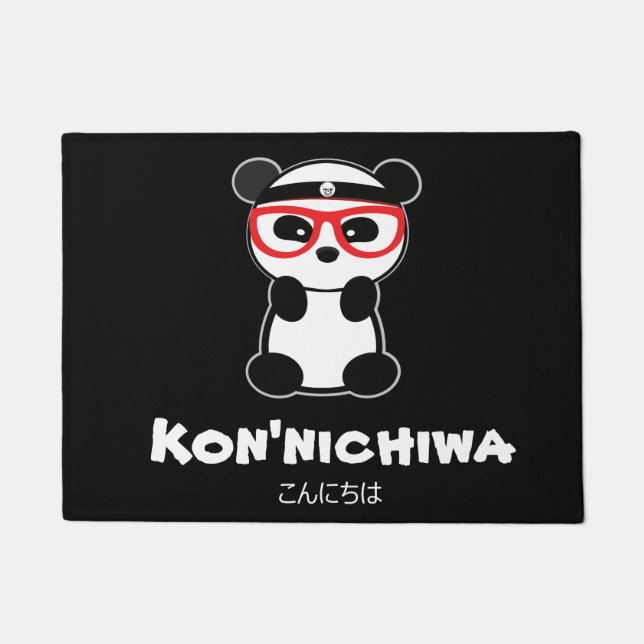 Paillasson Leon Bear Kon'nichiwa Japonais (Devant)