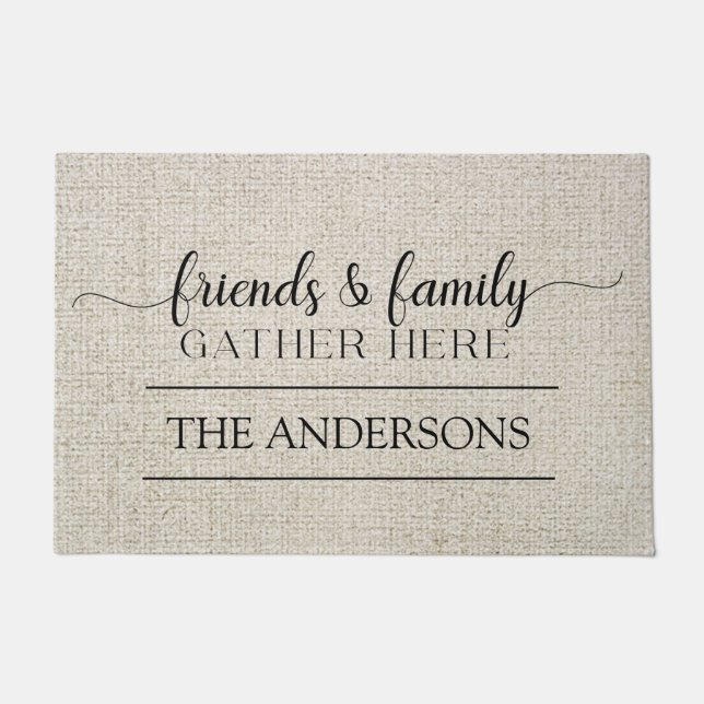 Paillasson Les amis et la famille se réunissent ici Personnal (Devant)