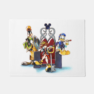 Paillasson Les Coeurs du Royaume Trône, Donald et Goofy on