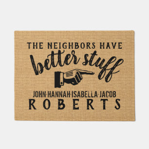 Paillasson Les voisins ont meilleur drôle de substance