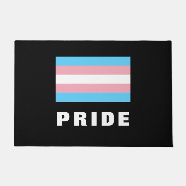 Paillasson LGBTQ Rainbow Trangender Pride drapeau Texte perso (Devant)
