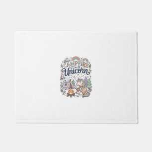 Paillasson Licorne Feu de camp Licorne Autocollant vectoriel