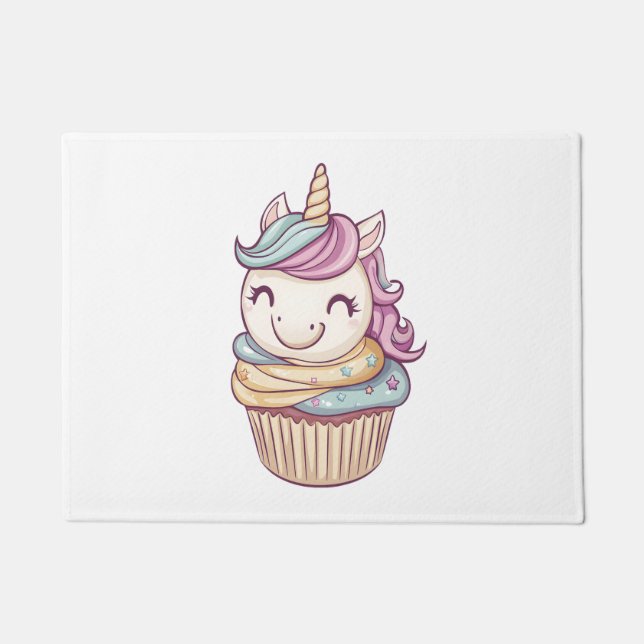 Paillasson Licorne Sucrée Cupcake (1) (Devant)