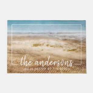 Paillasson Life is Better at the Beach Photo Welcome Doormat