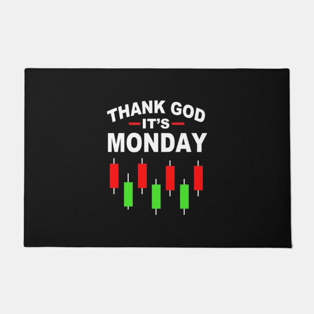 Paillasson L'Investisseur Remercie Dieu C'Est Lundi (Devant)