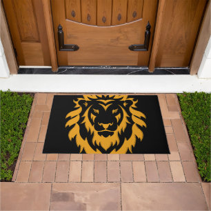 Paillasson Lion d'or Big Graphic sur noir