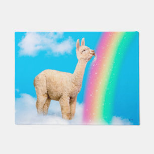 Paillasson Llama Licking Rainbow