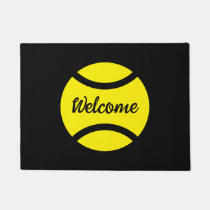 Paillasson Logo de balle de tennis jaune accueil porte d'entr