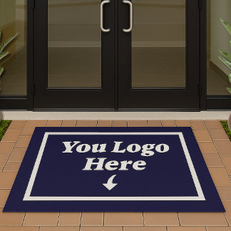 Paillasson Logo de l'entreprise Solid Navy Blue Business