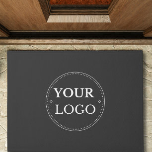 Paillasson Logo d'entreprise Moderne Promotionnel Noir Charbo