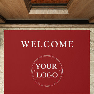 Paillasson Logo d'entreprise Moderne Rouge Promotionnel
