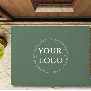 Paillasson Logo d'entreprise moderne vert promotion