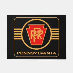 Paillasson Logo du chemin de fer de Pennsylvanie, mat noir et