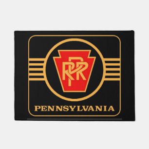 Paillasson Logo du chemin de fer de Pennsylvanie, noir et or