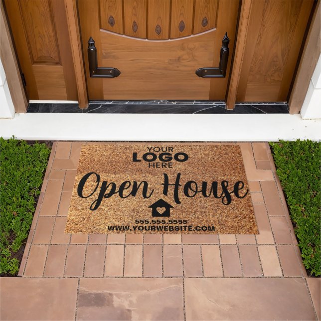 Paillasson Logo du locateur immobilier Open House personnalis (De plein air)