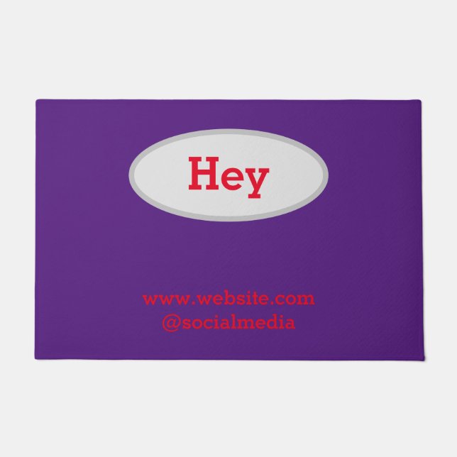 Paillasson Logo personnalisé simple et élégant ici société d (Devant)