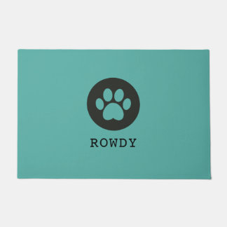 Paillasson Logo Precious Pawcels personnalisable mat de nourr