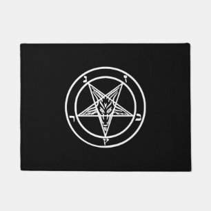 Paillasson Logo satanique de la chèvre de Pentagram inversée 