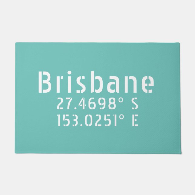 Paillasson Longitude de la latitude de Brisbane (Devant)